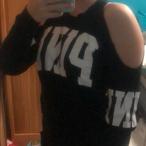 Victoria Secret/Pink open-shoulder long sleeve